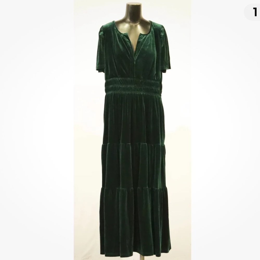 NWT Velvet Tiered Maxi Dress